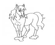 cheval sauvage dessin à colorier