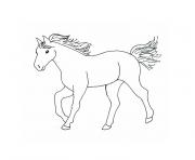 Coloriage cheval obstacle dessin