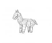 Coloriage cheval galop dessin