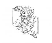 dragon ball z super guerrier dessin à colorier