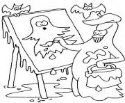 halloween fantome dessin à colorier