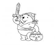 halloween winnie l ourson dessin à colorier
