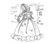 Coloriage halloween princesse