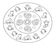 Coloriage coloring mandala adult 8  dessin