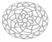 Coloriage mandala forme etoile dessin