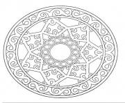 Coloriage coloring free mandala difficult adult to print heart  dessin