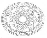 Coloriage mandala avec couronnes medieval dessin