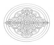 Coloriage mandala forme geometrique dessin