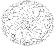 Coloriage mandala yin yang et feuilles par arwen dessin