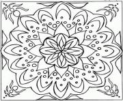 Coloriage mandala simple noel dessin