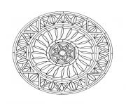 Coloriage coloring mandala difficult 1  dessin