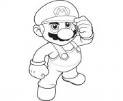 Coloriage tete de Mario dans un cercle dessin