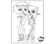 Coloriage monster high frankie stein pose de face dessin