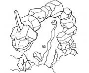 pokemon onix dessin à colorier