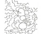 Coloriage pokemon epee et bouclier larmeleon flambino et ouistempo et leurs dresseurs dessin