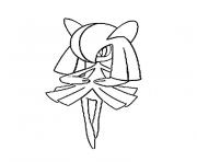 pokemon kirlia dessin à colorier