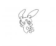 Coloriage pokemon pikachu fait le saut avec des ballons dessin