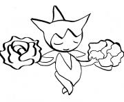 pokemon roselia dessin à colorier