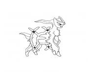 Coloriage pokemon goupix dessin