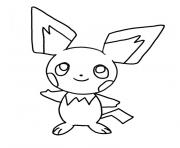 pokemon pichu dessin à colorier