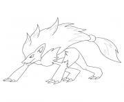 pokemon zoroark dessin à colorier