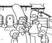 Coloriage Homer Simpson avec une carte de la ville4 dessin