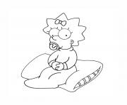 Coloriage Marge a les cheveux courts dessin