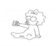 Coloriage maggie simpson