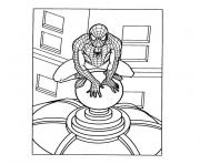 Coloriage Gwen Stacy use her powers spiderman dessin