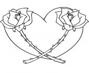Coloriage dessin coeur saint valentin dessin