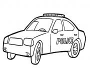 voiture police dessin à colorier