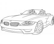 Coloriage voiture cabriolet