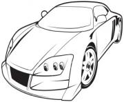 voiture sport dessin à colorier
