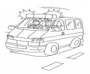 Coloriage dessin voiture caricature dessin