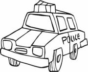 Coloriage dessin voiture de police