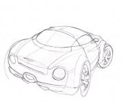 voiture jaguar dessin à colorier