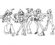 Coloriage winx enchantix dessin