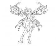 Coloriage winx bloom enchantix dessin