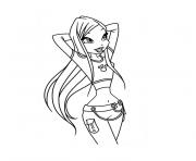 Coloriage winx avec roxy