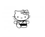 Coloriage hello kitty paques lapin et oeufs de paques dessin