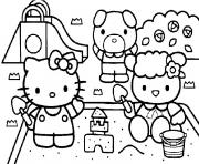 hello kitty ses amis hello kitty dessin à colorier