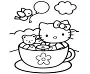 hello kitty dessin à colorier