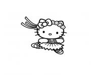 hello kitty ballerine dessin à colorier
