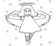 Coloriage de noel ange