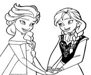 Coloriage reine des neiges elsa frustre disney dessin