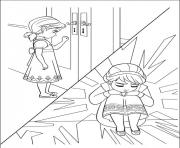 Coloriage La magie de lhiver Elsa et Anna dessin