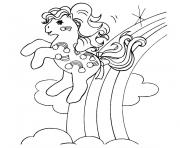 petit poney volant dessin à colorier