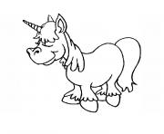 poney licorne dessin à colorier