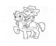 Coloriage cheval poney dessin