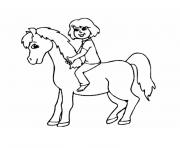 Coloriage poulain bebe poney heureux dessin